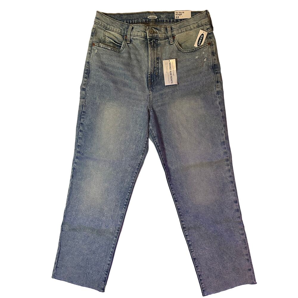 Old Navy Women's Straight Extra High Rise Jeans Size 12